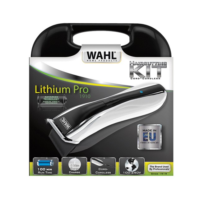 Επαγγελματική Κουρευτική Μηχανή Ρεύματος - Επαναφορτιζόμενη με Μπαταρία Λιθίου Wahl Lithium Pro Led 30274
