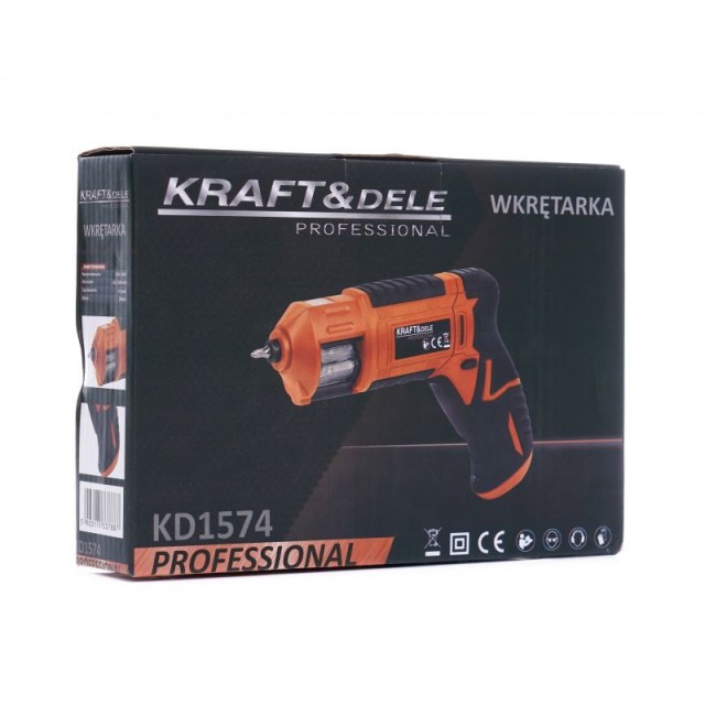 Επαναφορτιζόμενο Ασύρματο Κατσαβίδι 3.6 V με Αξεσουάρ Kraft&Dele KD-1574