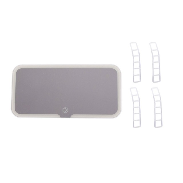 Επαναφορτιζόμενος LED Καθρέφτης Μακιγιάζ Αυτοκινήτου Αφής 24.5 x 12 cm Verk Group 5907451345719