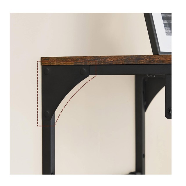 Επιτοίχια Μεταλλική Κρεμάστρα με 8 Γάντζους και 1 Ράφι 40 x 24 x 24 cm VASAGLE LCR103B01