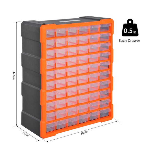 Επιτοίχιο Σύστημα Αποθήκευσης Εργαλείων 60 τμχ DURHAND B40-018