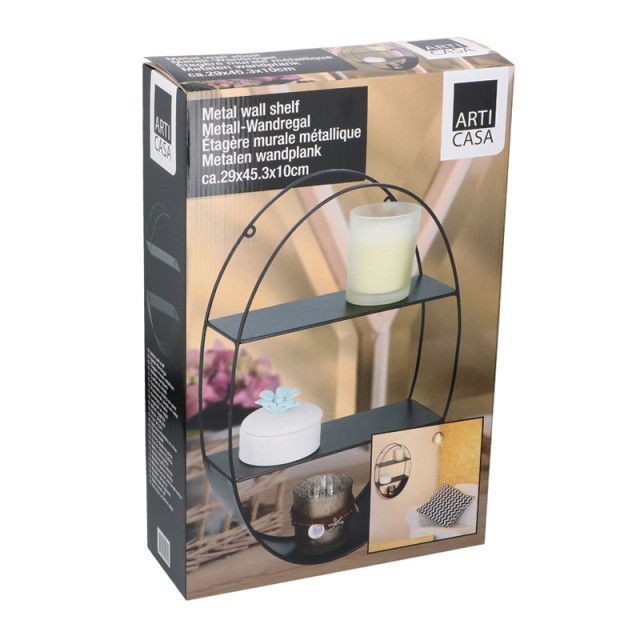 Επιτοίχια Μεταλλική Οβάλ Ραφιέρα 29 x 45.3 x 10 cm Arti Casa 10245