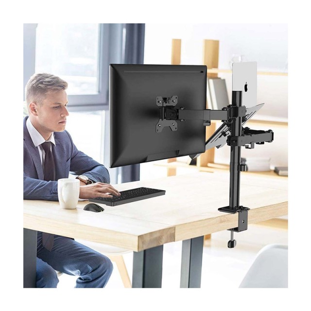 Επιτραπέζια Βάση Γραφείου για 2 Οθόνες έως 32 8 Kg με Βραχίονα Hoppline HOP1001271