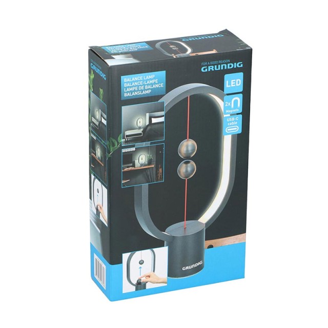 Επιτραπέζια Διακοσμητική Λάμπα LED 3 W με Μαγνητικό Διακόπτη και 2 Μαγνήτες Heng Balance Lamp Grundig 14779