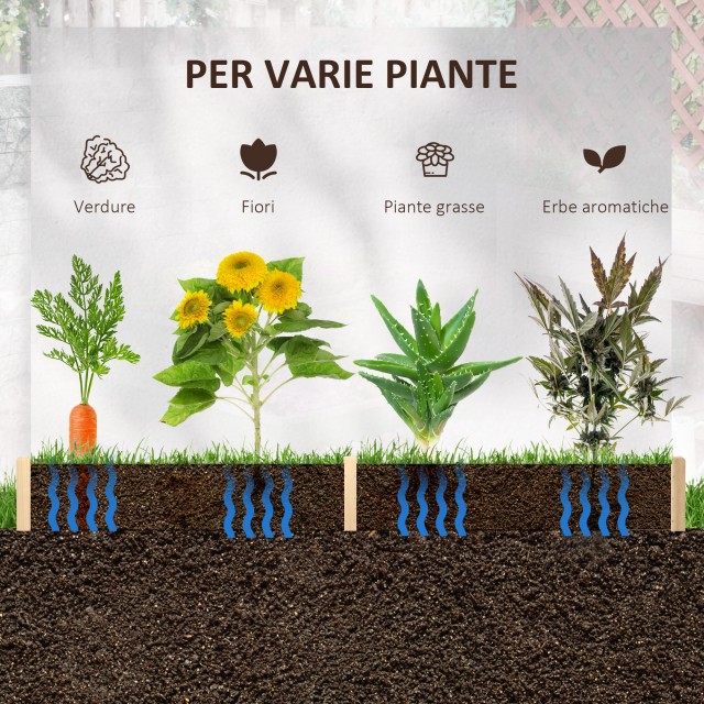 Κρεβάτι Outsunny Garden χωρίς βάση και με συμπλεκτική δομή, σε ξύλο, 100x92x16cm 845-676