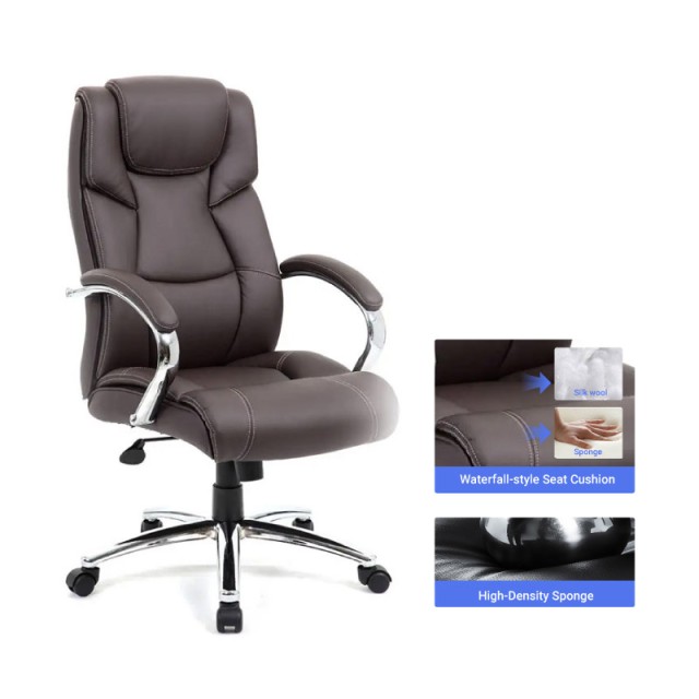 Executive Καρέκλα Γραφείου VEVOR Βαρέως Τύπου Έως 150 Κιλά με Οσφυϊκή Υποστήριξη LBYZXKPGDJT0U1Z5NV1