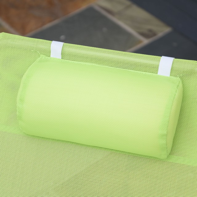 Outsunny Πτυσσόμενη Ξαπλώστρα με Μαξιλάρι για Garden Beach Ανοιχτό πράσινο 01-0335