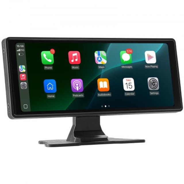 VEVOR Οθόνη Αυτοκινήτου 10 με CarPlay & Κάμερα Εμπρός/Πίσω CZZKP10INCHDHWMYE001V9