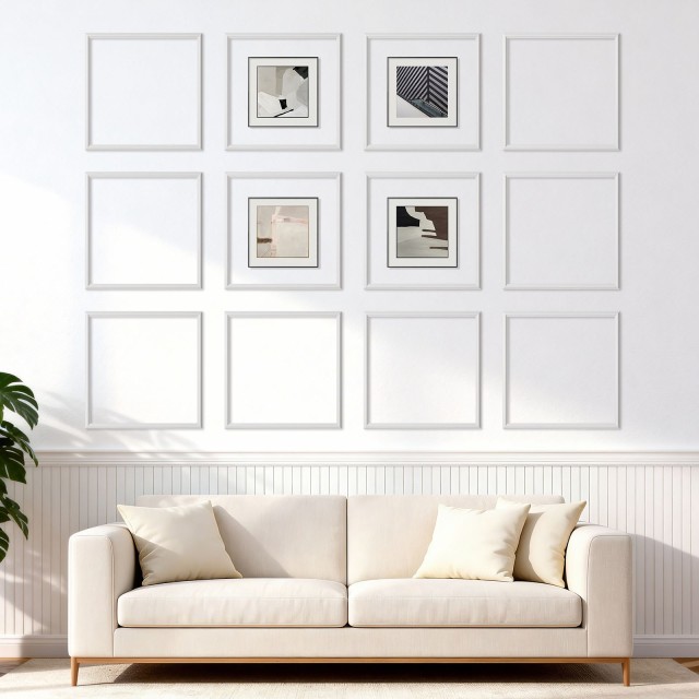 VEVOR Σετ 12 Διακοσμητικών Πάνελ Υαλοβάμβακα 51 x 51 cm Κατάλληλο για Βαφή Αδιάβροχο QMSTJBYX20202NILF001V0