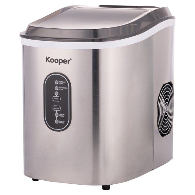 Kooper Μηχανή παραγωγής πάγου από ανοξείδωτο χάλυβα 39x265x364 cm με κύβους δύο διαστάσεων 105 W Kooper 5912428
