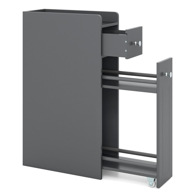 Costway Ντουλάπι Μπάνιου 4 Επιπέδων με Συρόμενα Συρτάρια 70 x 40 x 18 εκ JV12829GR