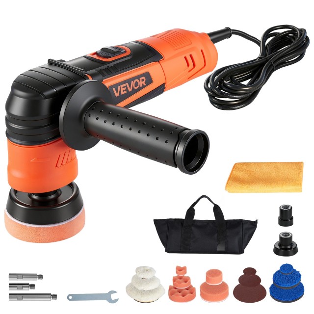 VEVOR Περιστροφικό Αλοιφαδόρο Αυτοκινήτου 600W με 6 Ταχύτητες 1000-4500RPM και Δίσκους 30/50/76 mm QCPGJTXHCPGWV1IE4001V2