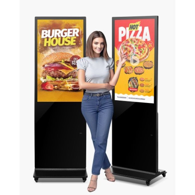 VEVOR Οθόνη Αφής 43 2K UHD Δάπεδο Kiosk CPKDZGGT2K43UUTGTV2