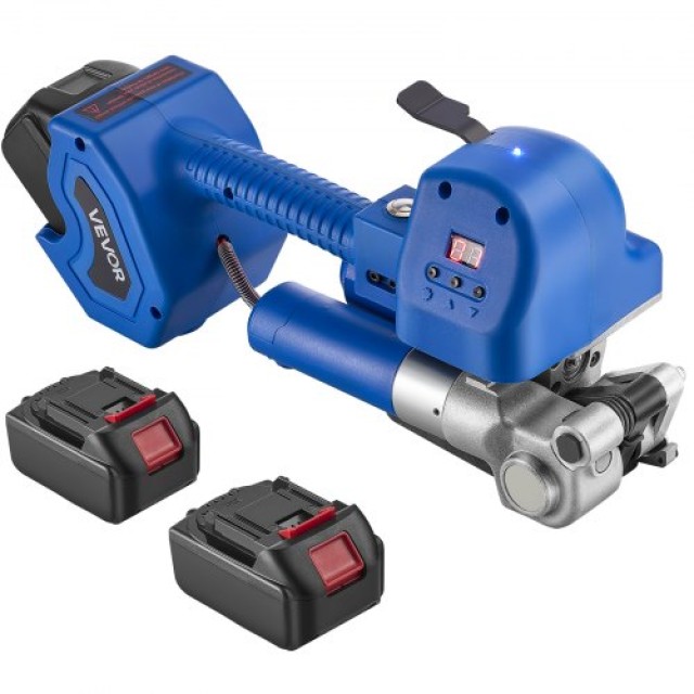 VEVOR Ηλεκτρική Μηχανή Δεματοποίησης, 15.7 x 4.9 x 6.9 in, Με 2 Μπαταρίες 4000mAh, Αυτόματο Εργαλείο Δεσίματος με Ψηφιακή Οθόνη για PET Ταινίες 10-19 mm BZKZJDDZD5003HFSJ001V2