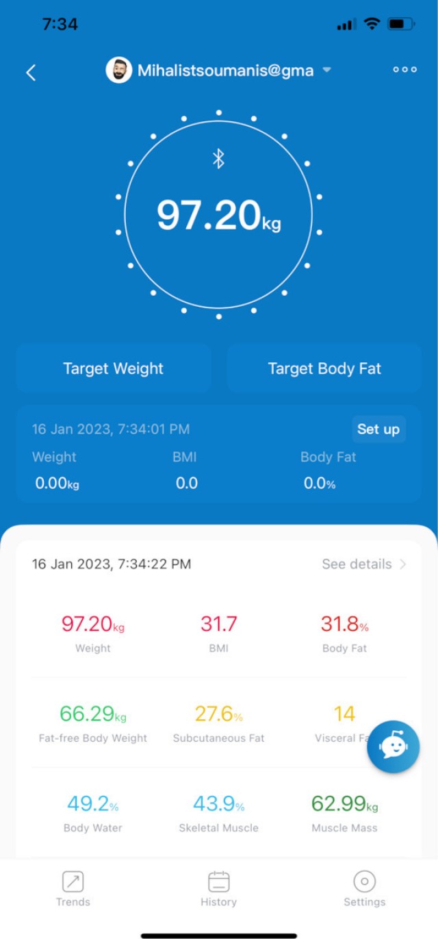 Renpho Smart Ζυγαριά με Λιπομετρητή Smart Body Scale Bluetooth με 13 Μετρήσεις Μαύρη ES-CS20M-BK