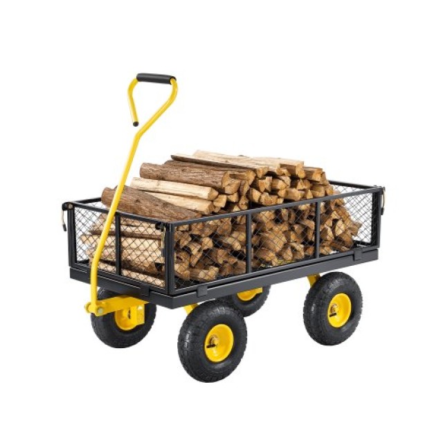 VEVOR Ατσάλινο Καρότσι Κήπου 900lb Βαρέως Τύπου με Ρόδες 10in ZXHYTCHH900L1UA7KV0
