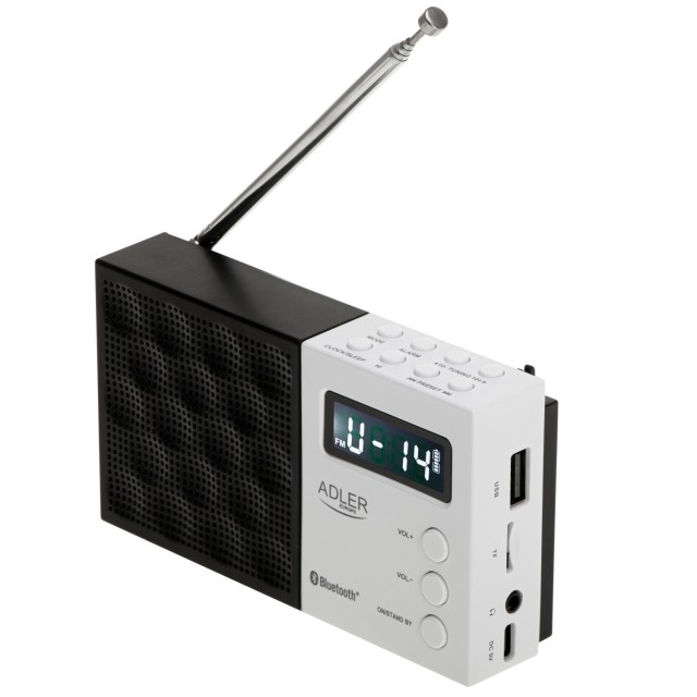 Adler Ψηφιακό Ραδιόφωνο FM με Bluetooth 5.0, USB/SD και Οθόνη LCD AD-1908