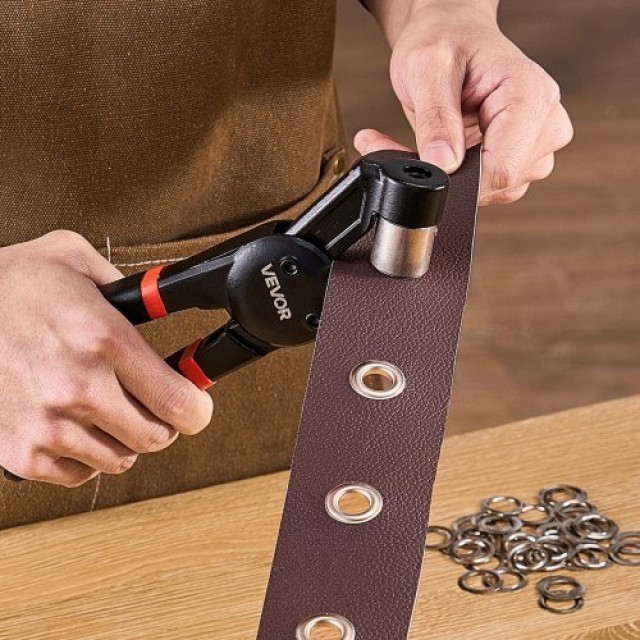 VEVOR Σετ Εργαλείων Οπών με 500 Μεταλλικά Θηλιά 12 mm Χρυσό και Ασημί KYQDMJT12MM5MX8TP001V0