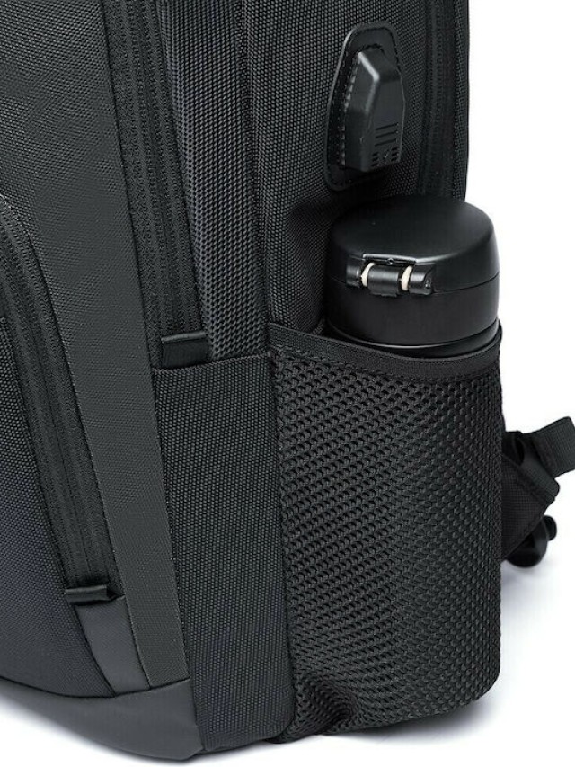 BANGE Αδιάβροχη Τσάντα Πλάτης Laptop 15.6 με Θύρα USB - Μαύρη 1921-Black