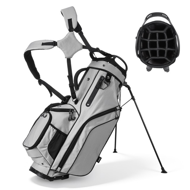 VEVOR Τσάντα Golf Cart με 14 Θήκες, Διπλούς Ιμάντες και Πόδια Στήριξης GEFQGB2H1B14VIL8O001V0