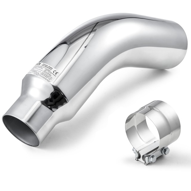 VEVOR Απόληξη Εξάτμισης Χρωμιωμένη για Αυτοκίνητα, 101.6mm Είσοδος, 152.4mm Έξοδος PQWGZWGRK4IN0RPH2001V0