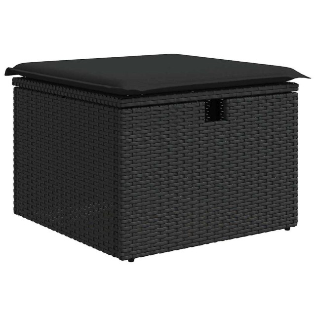 vidaXL Σετ Καναπέ με μαξιλάρι 6 pcs Μαύρο συνθετικό ρατάν 3359122
