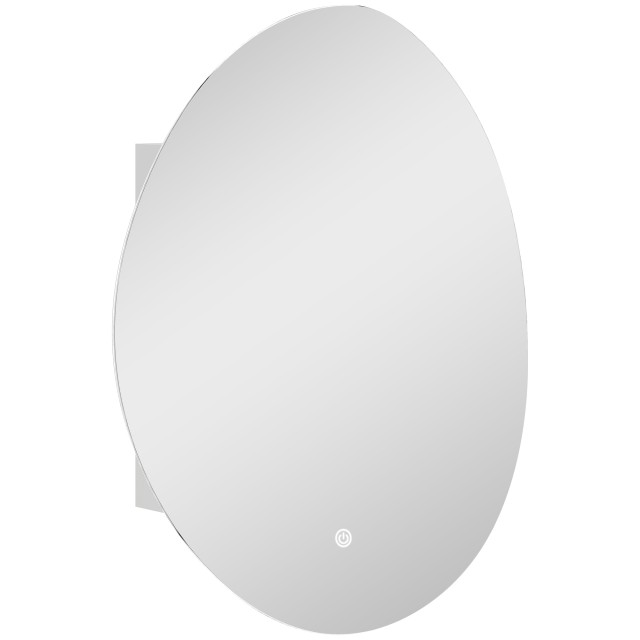 HOMCOM Κρεμαστό ντουλάπι μπάνιου με LED, αντιθαμβωτική λειτουργία και ρυθμιζόμενο φωτισμό 3 χρωμάτων, λευκό 834-938V00WT