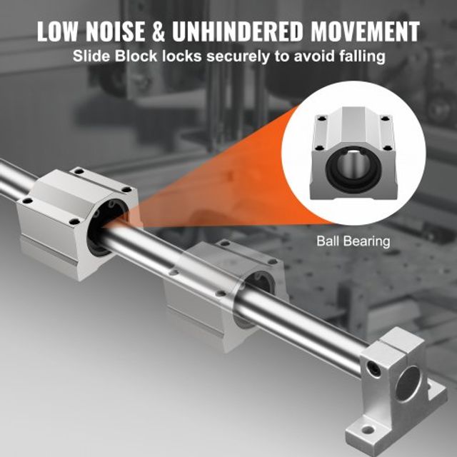 VEVOR Σετ Οδηγών Γραμμής SFC16 1000mm, 2 Οδηγοί 1000mm, 4 Μπλοκ SC16, 4 Υποστηρίγματα, Κιτ για CNC Έργα DIY ZXH16MM1000MMWXUNV0