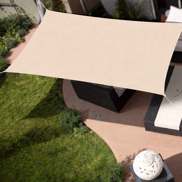 BAKAJI Ορθογώνια Τέντα Σκίασης Κήπου 2 x 3 Μέτρα σε Εκρού Χρώμα 02002140