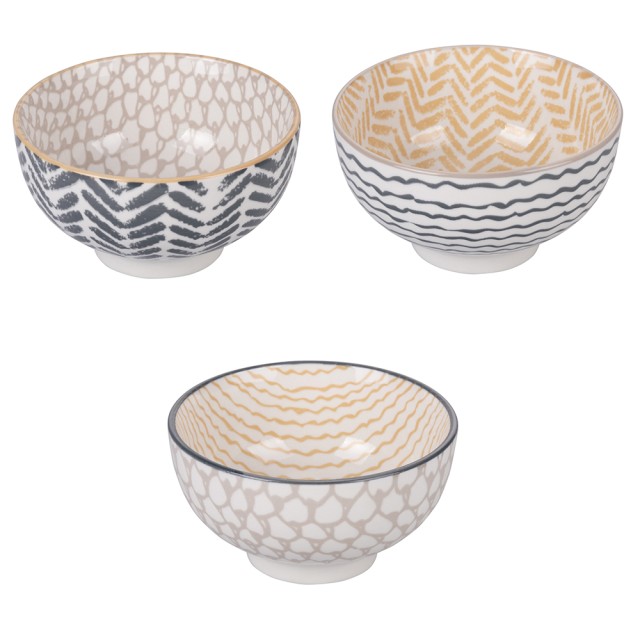 Villa DEste  Σετ 6 τμχ  Στρογγυλό μπολ 118 εκ από πορσελάνη με διπλό διακόσμηση Soho 2188003