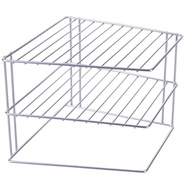 Galileo Γωνιακό ράφι Mesola με 2 ράφια σε σίδερο 24,5x23,5x20 cm ασημί 5914748