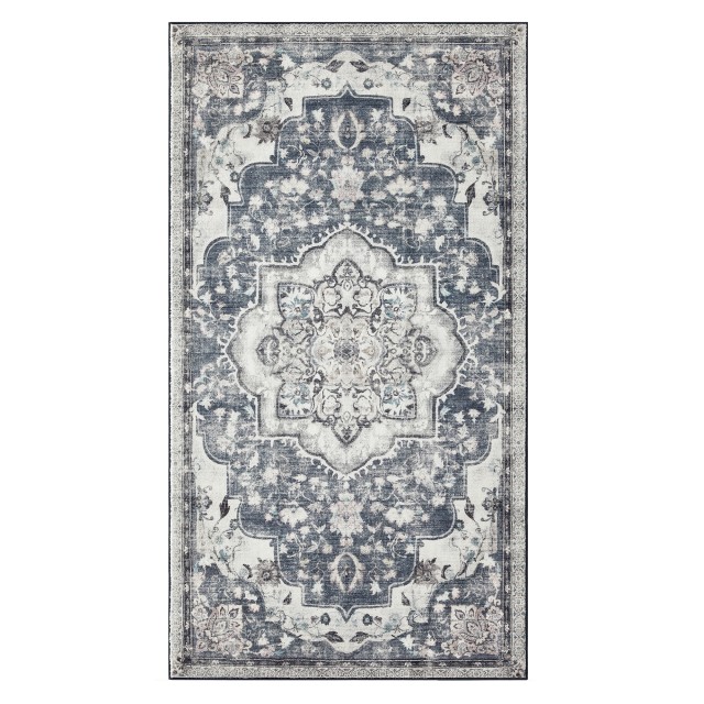 Χαλί SONGMICS HOME 80x150 εκ. Αντιολισθητικό Πλενόμενο Παραδοσιακό Στυλ Γκρι 