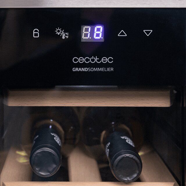 CECOTEC Συντηρητής Κρασιών Bolero GrandSommelier 1250 CoolWood με Συμπιεστή για 12 Φιάλες CEC-00230