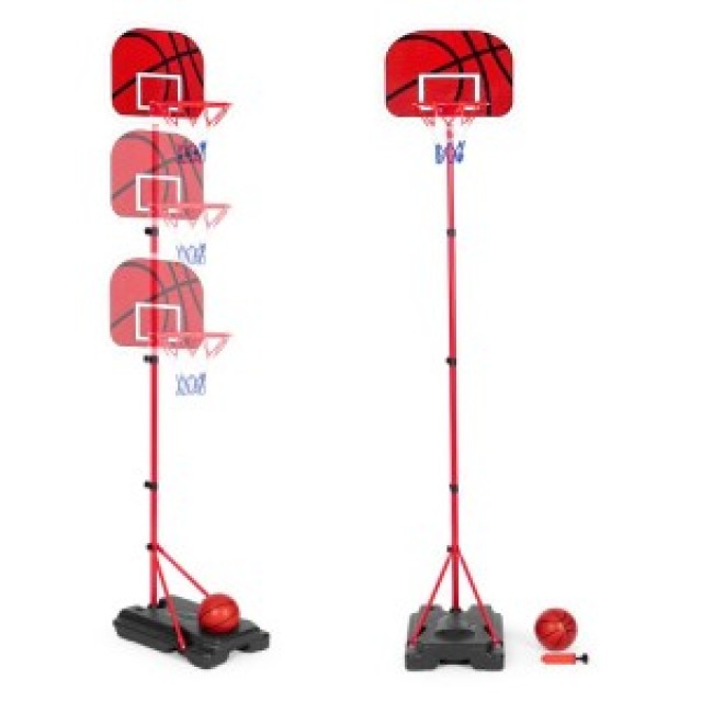 Ecotoys Ρυθμιζόμενη Παιδική Μπασκέτα με Καλάθι, Μπάλα και Αντλία HC629422