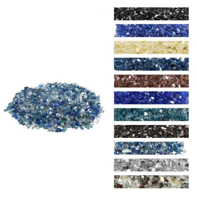 VEVOR Γυάλινες Πέτρες Φωτιάς 1/2-Inch για Τζάκι 10 Λίβρες - 3 Χρώματα FHBLFGSGHBL1KV7CC001V0