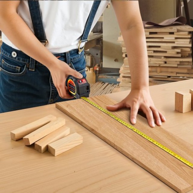 VEVOR Μετρητική Ταινία 2-σε-1 με Laser, 41 μέτρα Επαναφορτιζόμενη Λειτουργία Μέτρησης και 4.8 μέτρα Ταινία, Διαστάσεις: 82 x 75 x 50 χιλιοστά JGJC131FT16FU32ND001V9