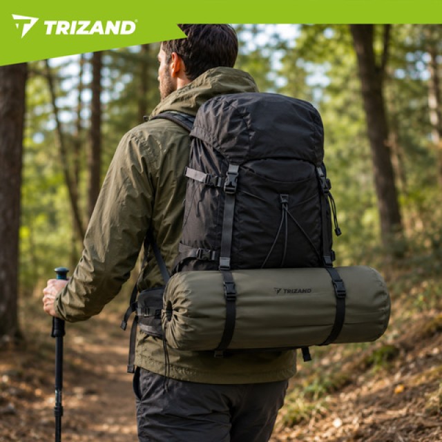 Trizand Trizand Αυτοφούσκωτο Διπλό Υπνόστρωμα Camping 186x130x3 cm 28010