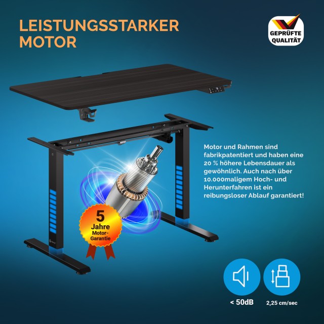 Ρυθμιζόμενο Γραφείο με Οθόνη LCD 110x60x73-118 cm Καφέ Σκούρο 109357 Casaria