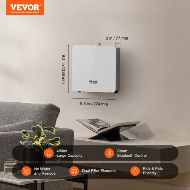 Μηχανή Αρωμάτων VEVOR για Σπίτι 480ML Ψυχρού Αέρα 2500τ.φ. Χωρίς Νερό GBSLSXXJ300MDMIJ7V2
