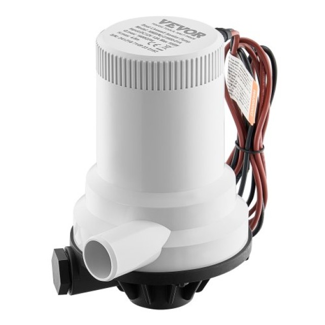 VEVOR Αντλία Ζωντανού Δολώματος Σκάφους 12V 1600GPH με 2 Εισόδους CYHSB1600GPH4IRDJV9