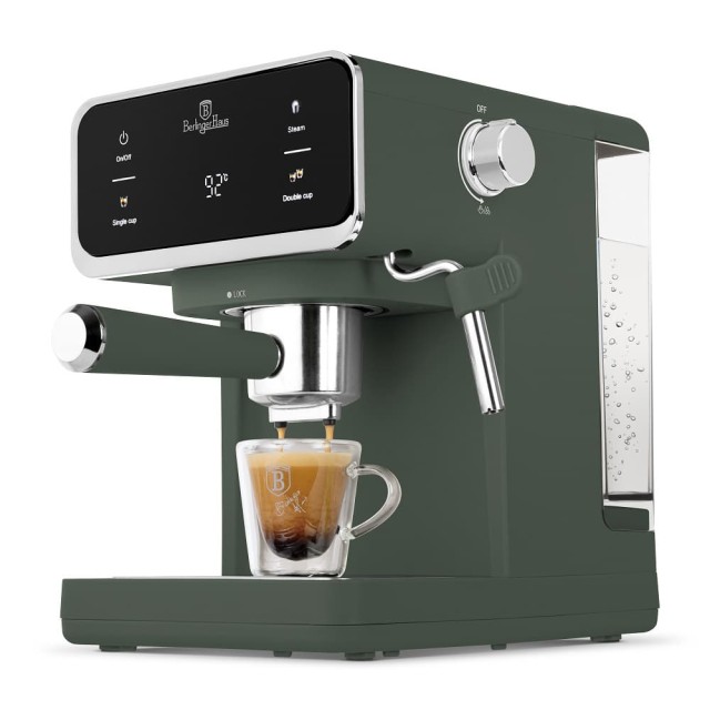 Berlinger Haus Μηχανή Espresso 3 σε 1 με Αφρόγαλα & Οθόνη Αφής  20bar για Αλεσμένο Καφέ, Κάψουλες & ESE Pods BH-9850
