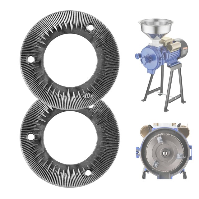 VEVOR Σετ 2 Δίσκων Ξηρής Άλεσης από Χυτοσίδηρο για Ηλεκτρικό Μύλο Σιτηρών και Μπαχαρικών, συμβατοί με GM-001, GM-002, GM-003 DDMPSGWYMJZTDXB5V001V0