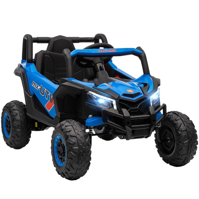 AIYAPLAY Ηλεκτρικό Παιδικό UTV 12V με Ζώνη, Τηλεχειριστήριο, Ανάρτηση, USB, 3-7 χλμ./ώρα, 3-5 Ετών, Μπλε 370-403V90BU