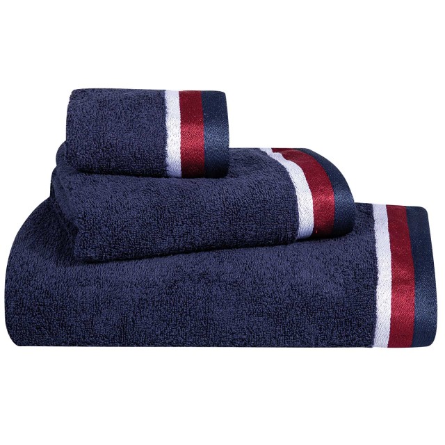 GREENWICH POLO CLUB Σετ Πετσέτες 3 Τεμαχίων Essential 3063 Navy Μπλε 230708003063