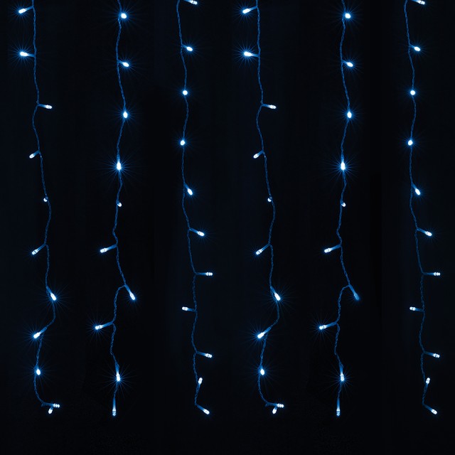 Kooper Τέντα 300 μπλε LED 25 σκέλη 8 λειτουργίες φωτισμού για εξωτερική χρήση 360x90 cm Santas House by Kooper 5906364