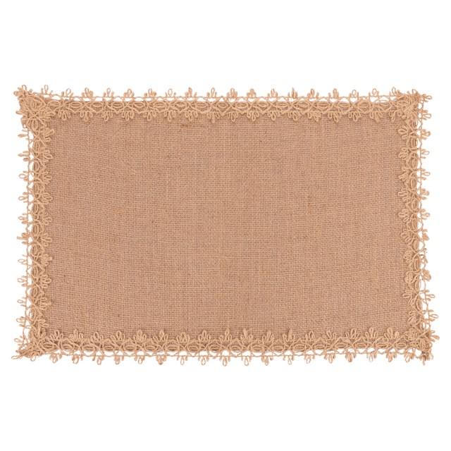 Villa dEste Home Ορθογώνιο σουπλά 45x30 εκ. από γιούτα με κεντημένο περίγραμμα 5921029