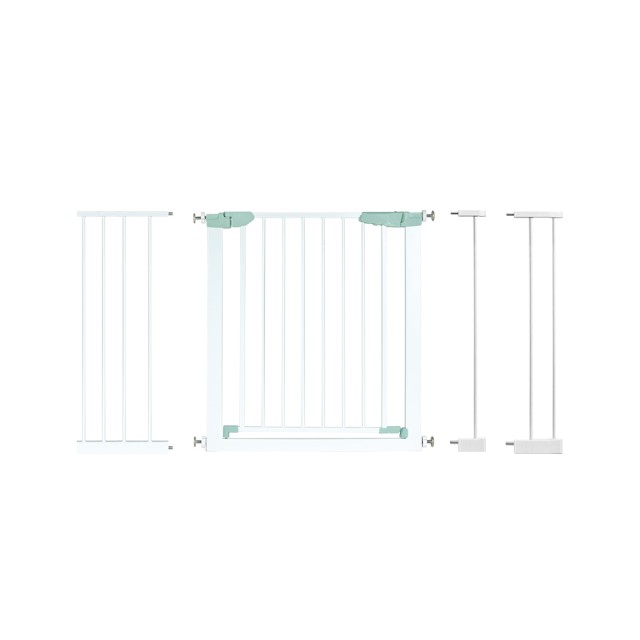 Costway Προστατευτική Πύλη Ασφαλείας για Παιδιά με Αυτόματο Κλείσιμο και Επεκτάσεις BE10009WH