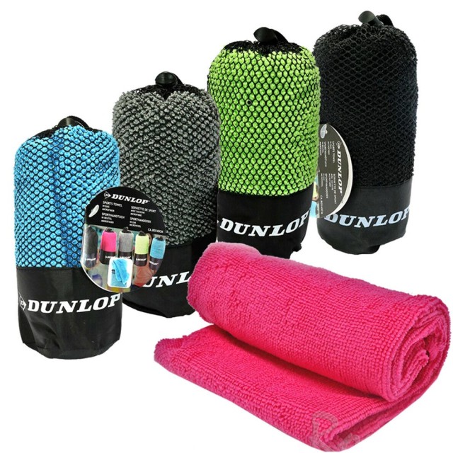 DUNLOP Πετσέτα Γυμναστικής από Μικροΐνες 80x40cm για Γυμναστήριο & Άθληση με Θήκη - Διαθέσιμη σε Διάφορα Χρώματα 02837554