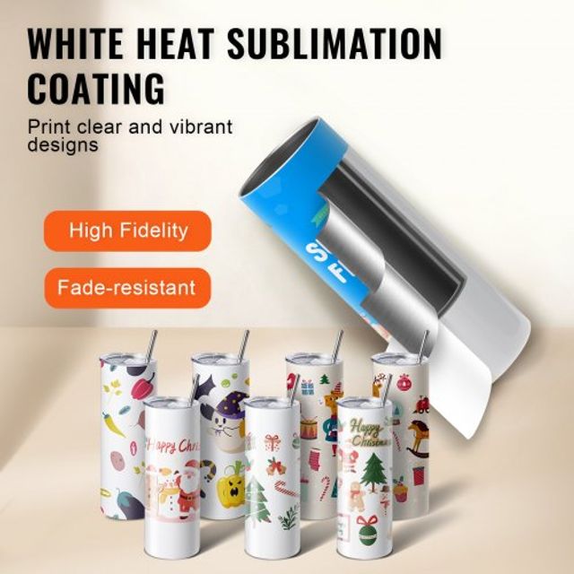 50τμχ Ισοθερμικά Ποτήρια Sublimation VEVOR 20oz, Ανοξείδωτα με Καπάκι & Καλαμάκι KBJPJTJBXG507H8NIV0