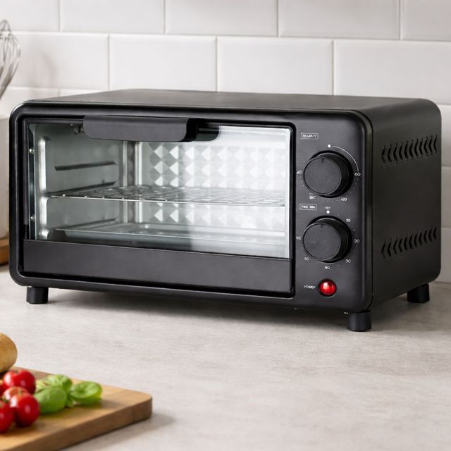 BAKAJI Ηλεκτρικός Φούρνος 10 Λίτρων, Ισχύς 800W, Ρυθμιζόμενη Θερμοκρασία και Χρονοδιακόπτης 02001798